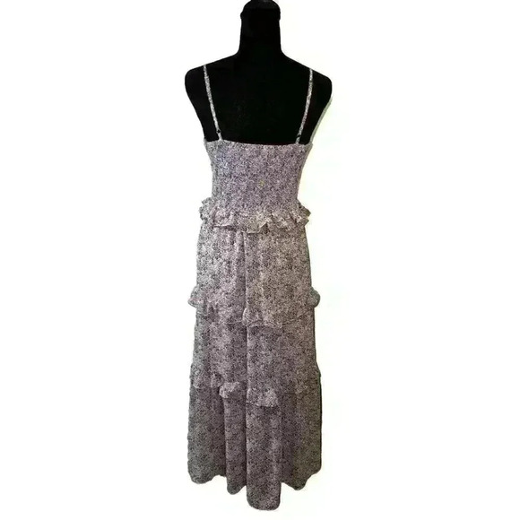 Meraki Tiered Floral Chiffon Dress Ruffles NWT Size Medium - Picture 3 of 7